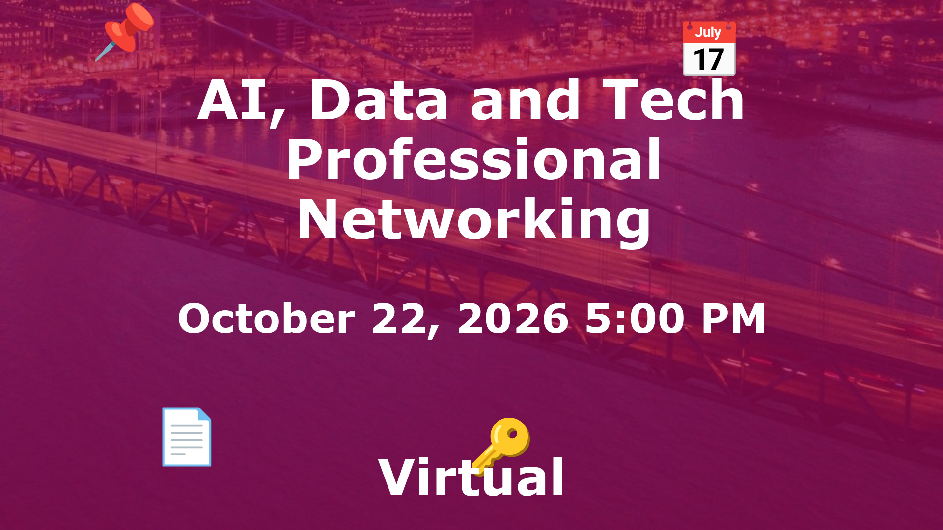 AI, Data and Tech Professional Networking event image